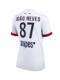 Billige Paris Saint-Germain Joao Neves #87 Bortedrakt Dame 2025-26 Kortermet